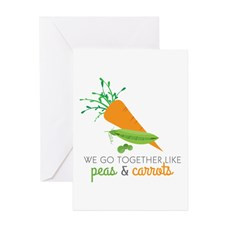 Peas And Carrots Greeting Cards