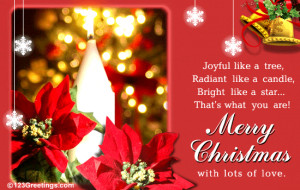Wish your grandchild a very Merry Christmas with this adorable ecard.