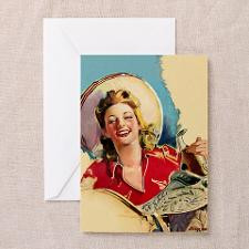 Vintage Cowgirl Greeting Cards