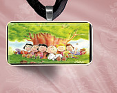 Snoopy and the Peanuts Gang Domino Pendant Necklace