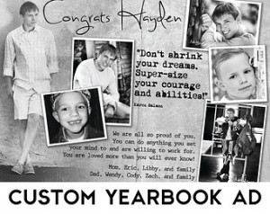 Custom Senior Yearbook Ad w/ Design Consultation ...