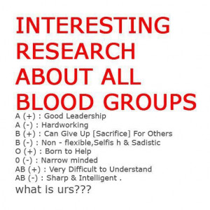 Blood type personality studies” gone wrong …