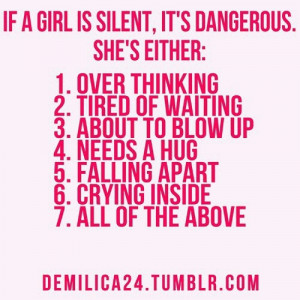 If a girl is silent...