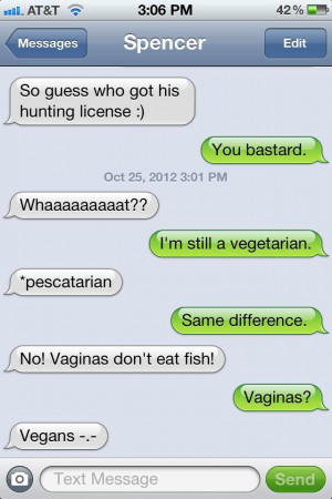 No! Vaginas don't eat fish!