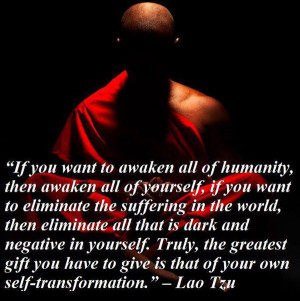 Lao Tzu Quote On Awakening Humanity & Getting Rid Of Negativity