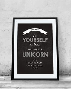 Last Unicorn Quote Printable Poster Chalkboard by PrintableRandoms, $5 ...