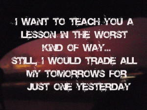 Fall Out Boy Song Quotes Just One Yesterday Just one yesterday - fall ...