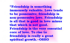 Quotes of Osho On Cute Friendship