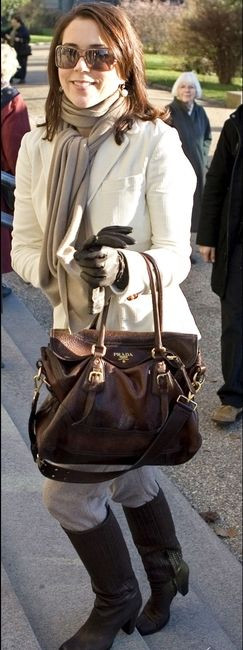 Crown Princess Mary of Denmark and Prada Antic Cervo Flap Tote Mary ...