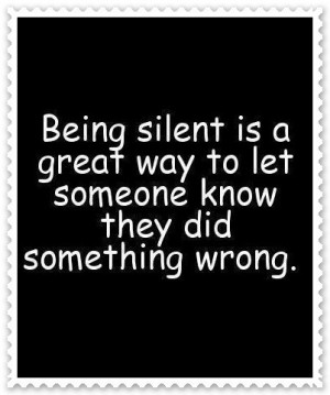 Being Silent