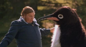Chris Farley dancing with a penguin, Billy Madison