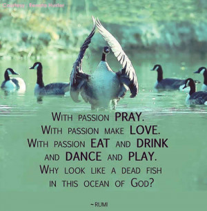 With passion pray . With passion make love .With passion eat and drink ...