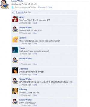 Disney Princesses Beef on Facebook and Twitter