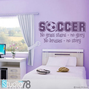 ... No Bruises No Story Kids Decor Sports Wall Quote Vinyl Wall Lettering