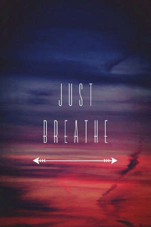 Just breath lock screen wallpaper