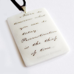 Image of Charles Dickens Quote Pendant
