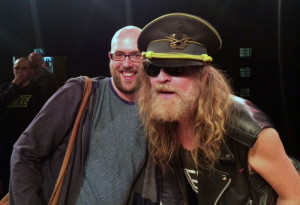 Julian Cope with Getintothis contributor Alistair Hoiughton