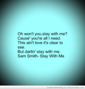 Stay With Me Sam Smith