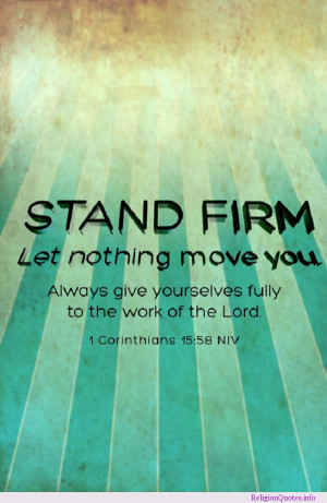 Stand Firm