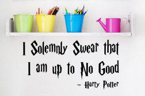 about HARRY POTTER QUOTE WALL STICKERS UP TO NO GOOD BOYS BEDROOM WALL ...