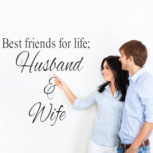 Best friends for life husband and wife art quote wall sticker wedding ...