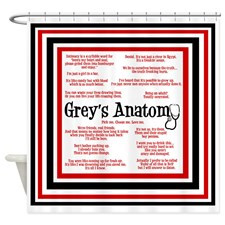 Grey's Anatomy Quotes Shower Curtain for