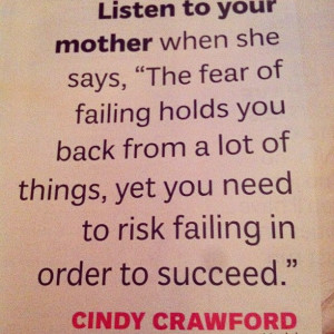 The fear of failing.