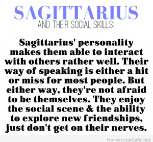 Sagittarius and their social skils