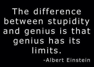 Albert einstein quotes sayings stupidity genius true