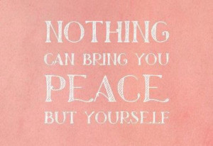 Find peace within yourself