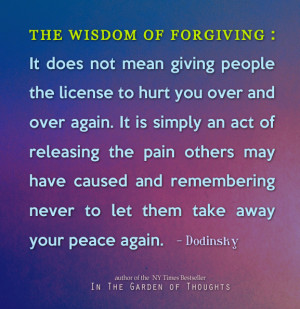 The Wisdom of Forgiving
