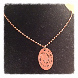 Paper Towns inspired quote, flatten penny charm necklace