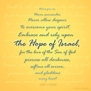 Creative Quotes About Love And Life: The Hope Of Israel Quote In ...