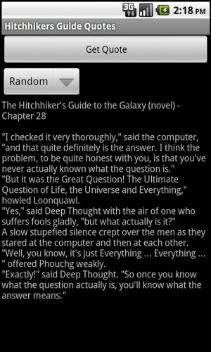 Hitchhikers Guide Quotes - screenshot
