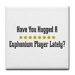 Hugged Euphonium Player Tile Coaster