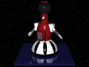 Rendered 3D Tom Servo in Space - 113k