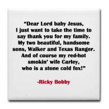 Ricky Bobby Tile Coaster for