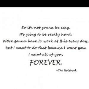 My favorite quote from The Notebook