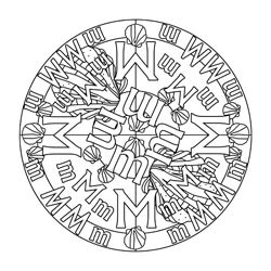 Mandalas Mandala Buchstabe