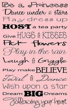 Be a princess Quote Vinyl Wall Decal by uniquevinyldesigns4u