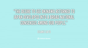 The desire to see Okinawa returned to Japan developed into a broad ...