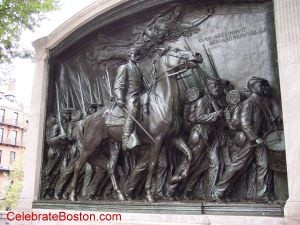 54th Mass/Robert Gould Shaw Memorial model located in Boston Common ...