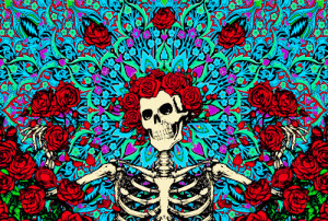 love trippy forever hippie psychedelic peace skeleton rose good vibes
