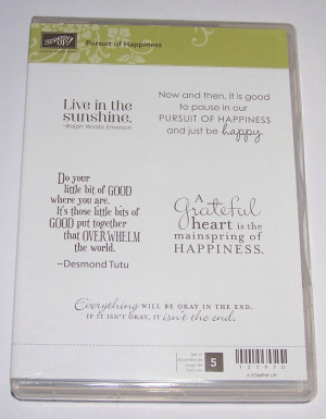 Stampin' Up Pursuit of Happiness Clear Mount Rubber Stamp Set - Brand ...