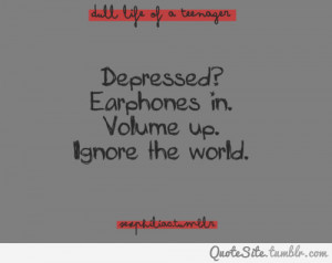 learnpraylove depressed earphones in volume up ignore the world