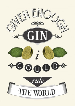 Gin Print, Quote, Kitchen Decor, Poster, Quote Print, Gin Lovers Gift ...