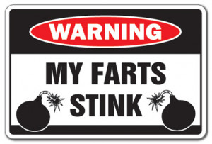 MY FARTS STINK Warning Sign smell bad funny sign gag flatchulence ...