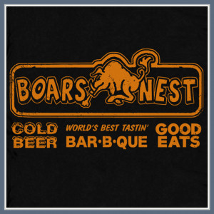 The Boars Nest T Shirt Dukes of Hazzard Bar BBQ Beer Tee