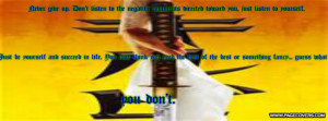 Samurai Trainer Inspirational Quote Cover Comments