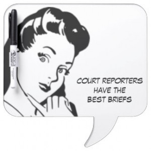 Retro Cartoon Woman Court Reporting Funny Quote Dry-Erase Boards